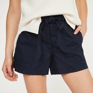 NWT LOFT Poplin Tie Waist Shorts